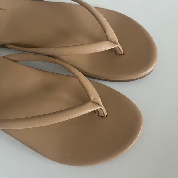 NEW Beek 'Sunbeam' Women's US 5 Flip Flop Sandal Nude Leather Minimalistic - Picture 7 of 9